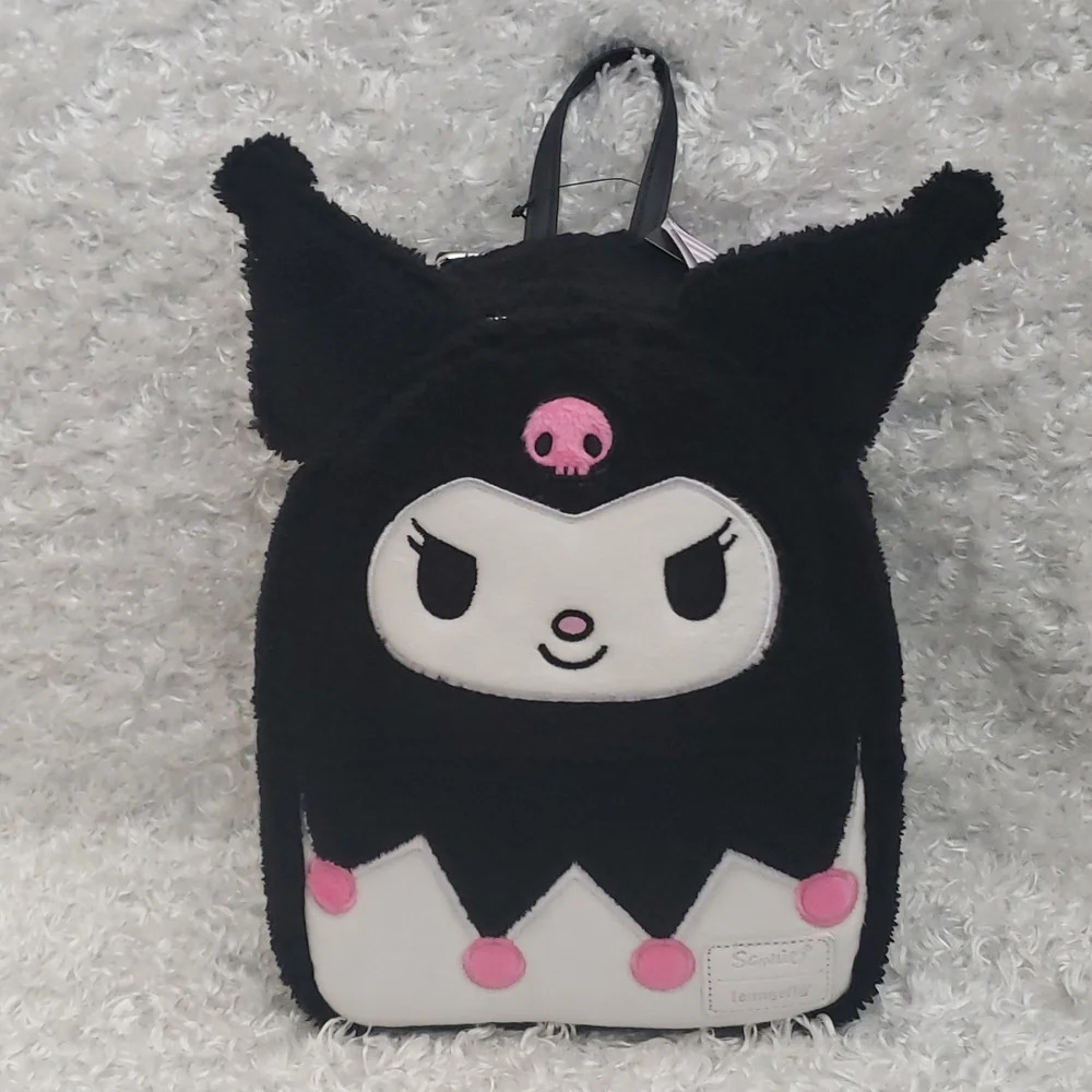 Loungefly Sanrio Kuromi faux fur mini backpack Anime